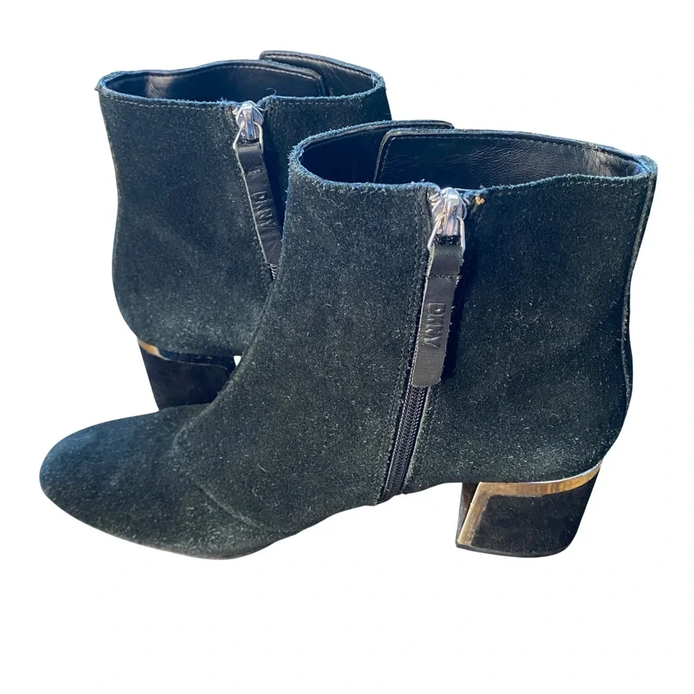 Dkny black suede